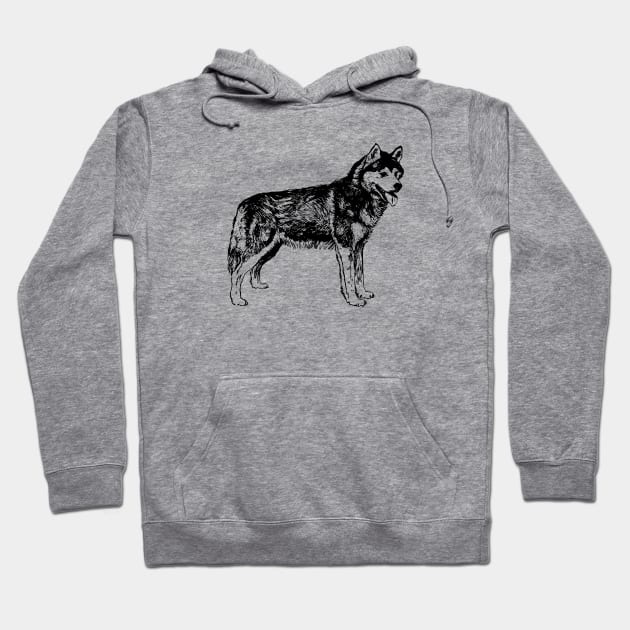 Husky Hoodie by linesdesigns